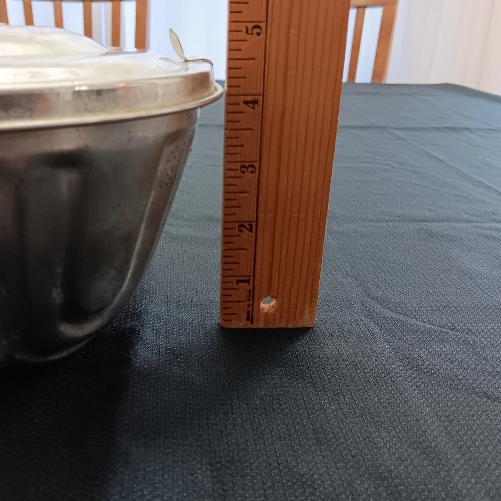Vintage Williams Sonoma Pudding Mold 7.5in Fluted Lid Portugal Grande‎ Cuisine